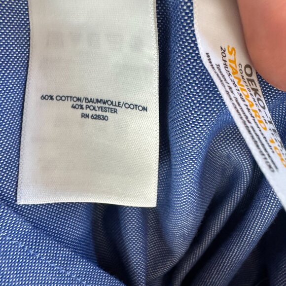 Lands End Button Down Dress Shirt Mens XL Oxford Pocket Oeko Tek Work Career - Picture 4 of 7